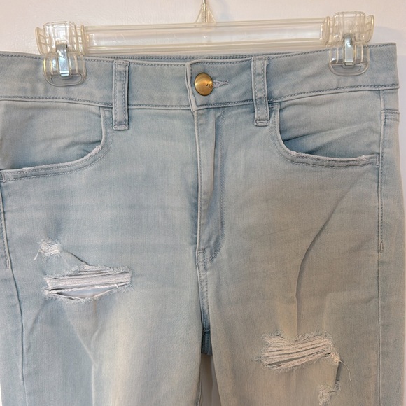 American Eagle High Rise Ripped Jegging Size 8 regular - Picture 2 of 8